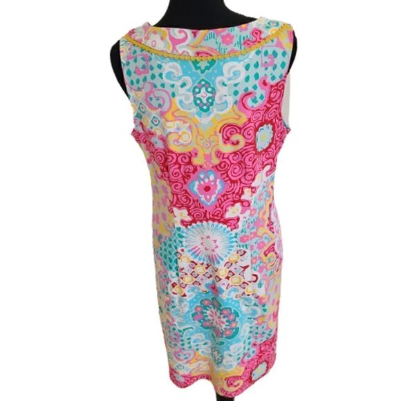 Talbots Women's Medallion Interlock Paisley Shift Dress Size MP - Picture 8 of 13